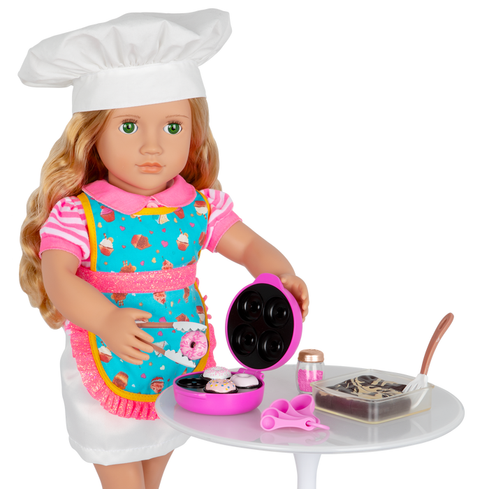 18-inch doll with baking playset