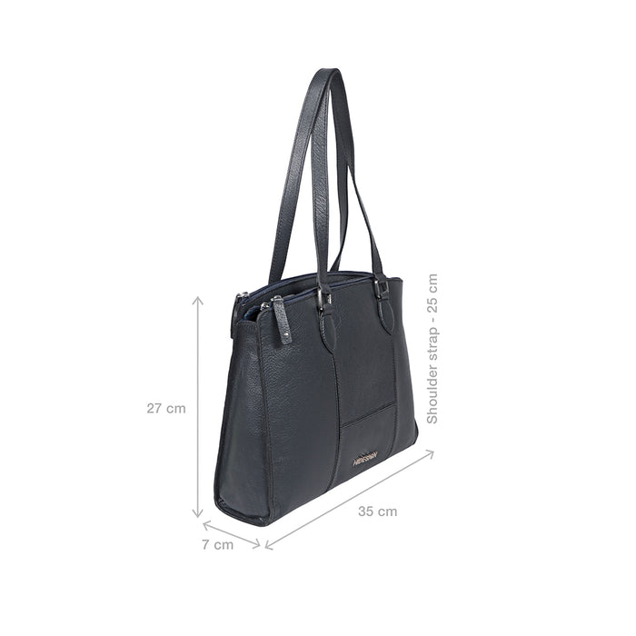Ovave 03 Blue Leather Tote Bag