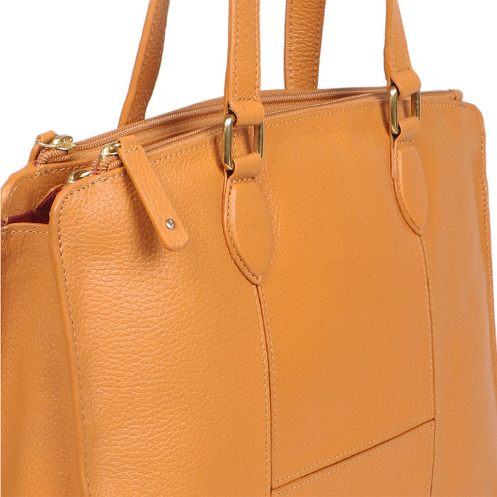 Ovave 03 Yellow Leather Tote Bag