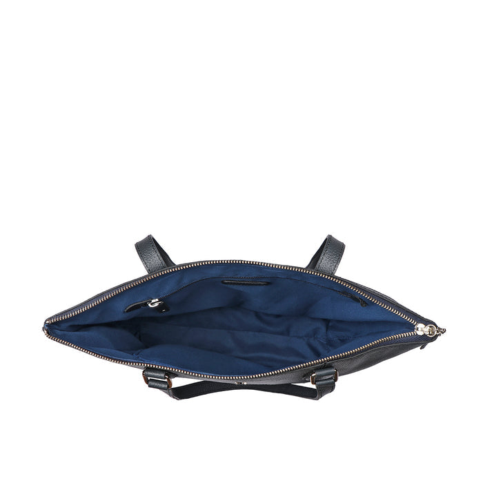 Ovave 04 Blue Leather Tote Bag
