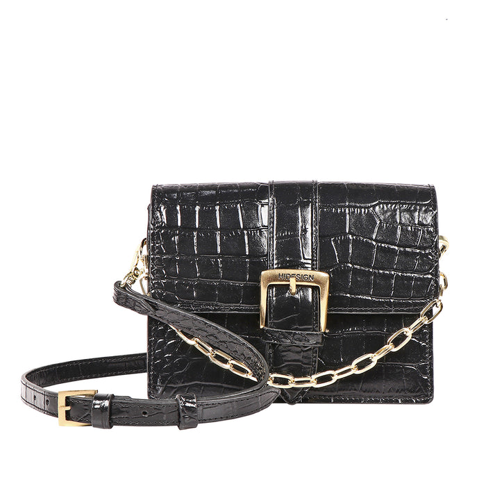 Oxford 01 Black Leather Sling Bag