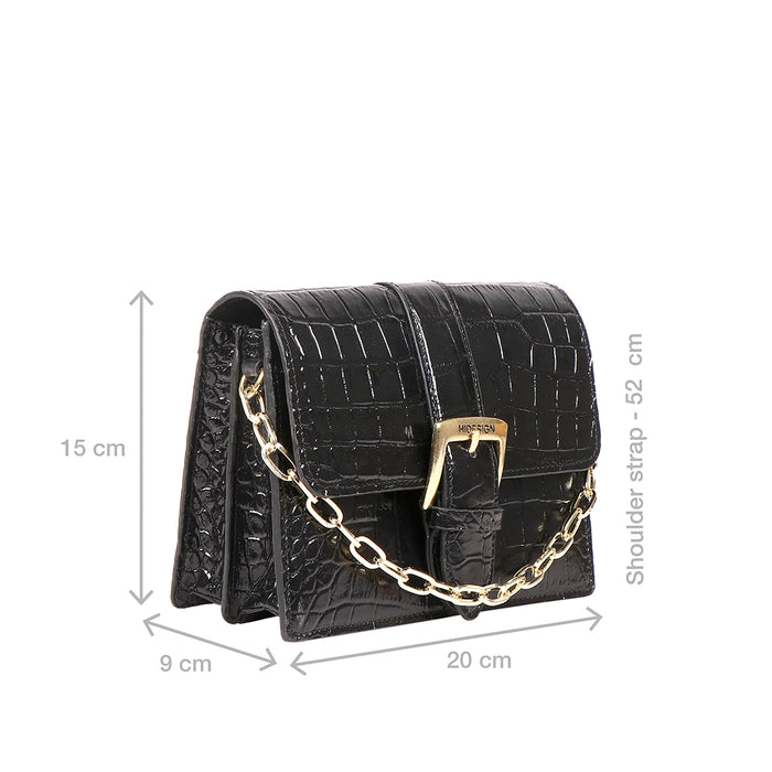 Oxford 01 Black Leather Sling Bag