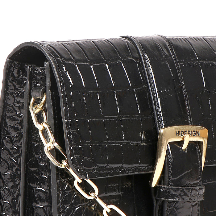 Oxford 01 Black Leather Sling Bag