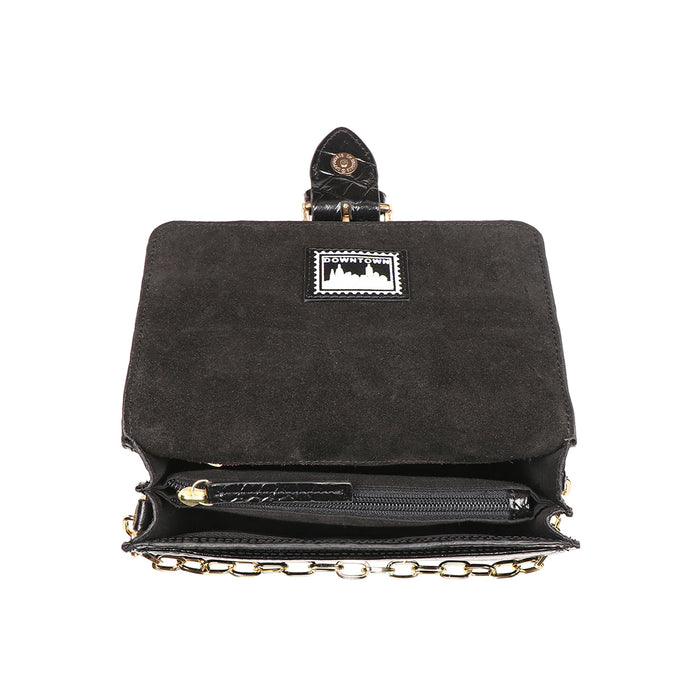 Oxford 01 Black Leather Sling Bag