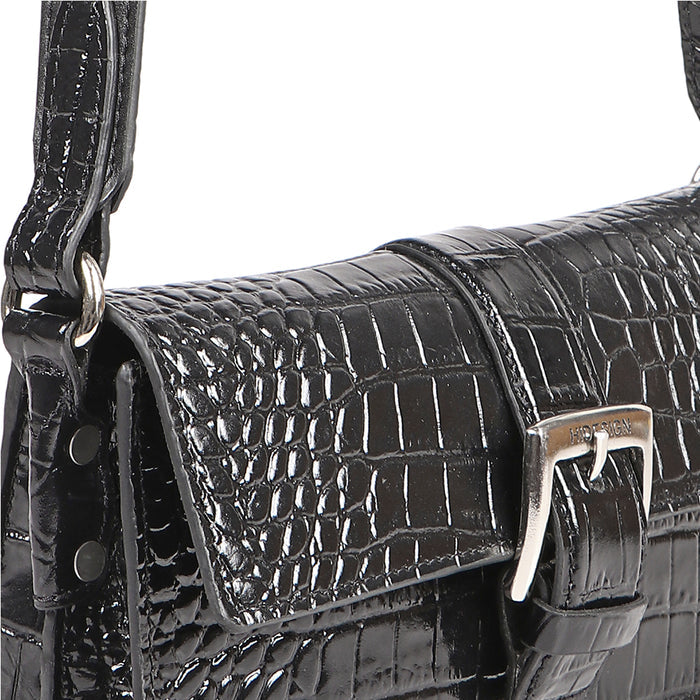 Oxford 02 Black Leather Shoulder Bag