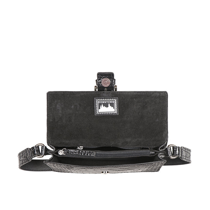 Oxford 02 Black Leather Shoulder Bag