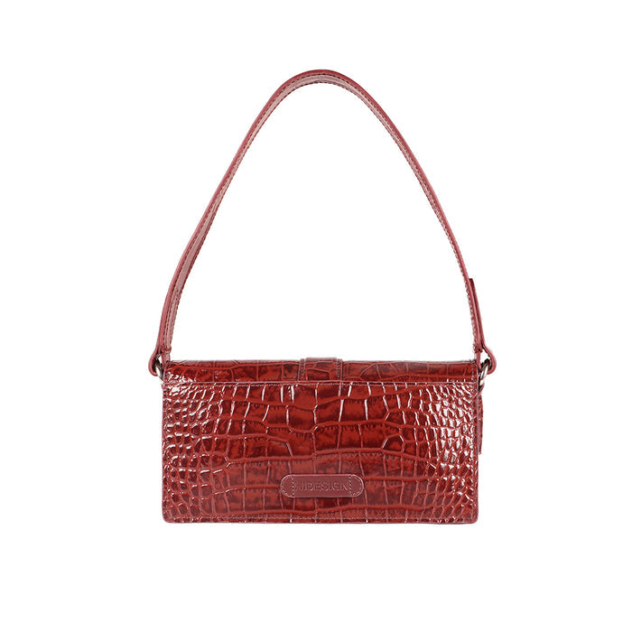 Oxford 02 Red Leather Shoulder Bag