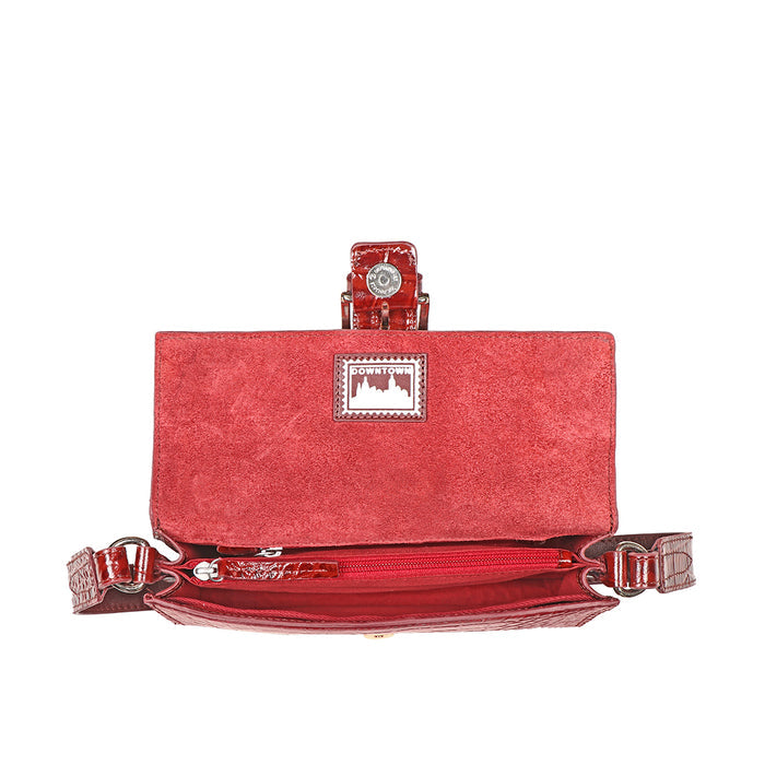 Oxford 02 Red Leather Shoulder Bag