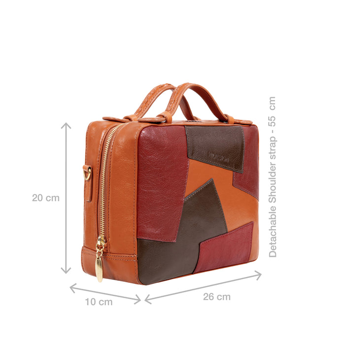 Palais 02 Orange Leather Crossbody