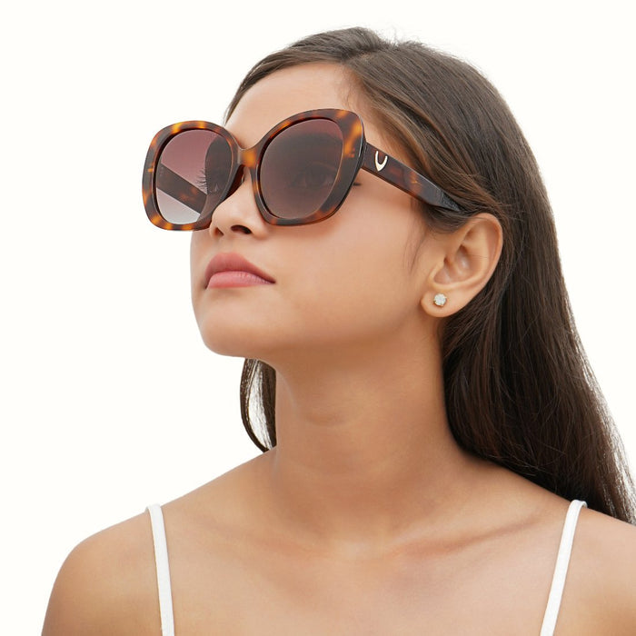 Palma Women's Brown Butterfly Sunglasses