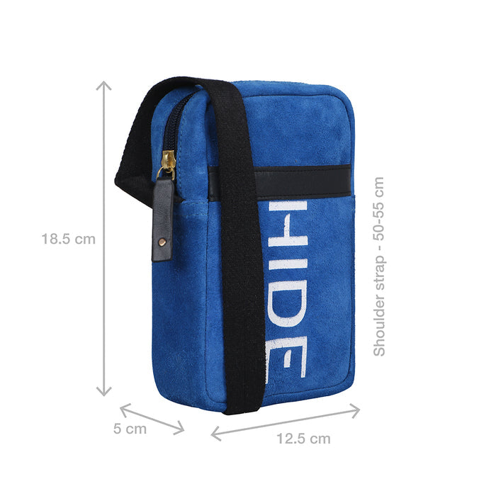 Palo Alto Blue Leather  Crossbody