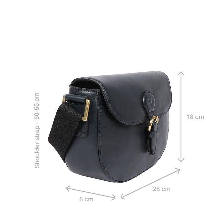 Pampas 02 Blue Leather Sling Bag