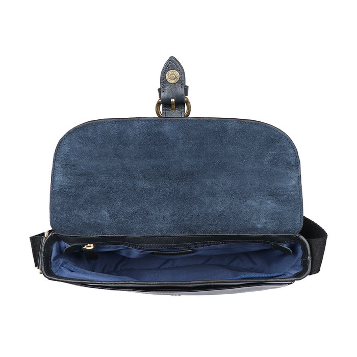 Pampas 02 Blue Leather Sling Bag