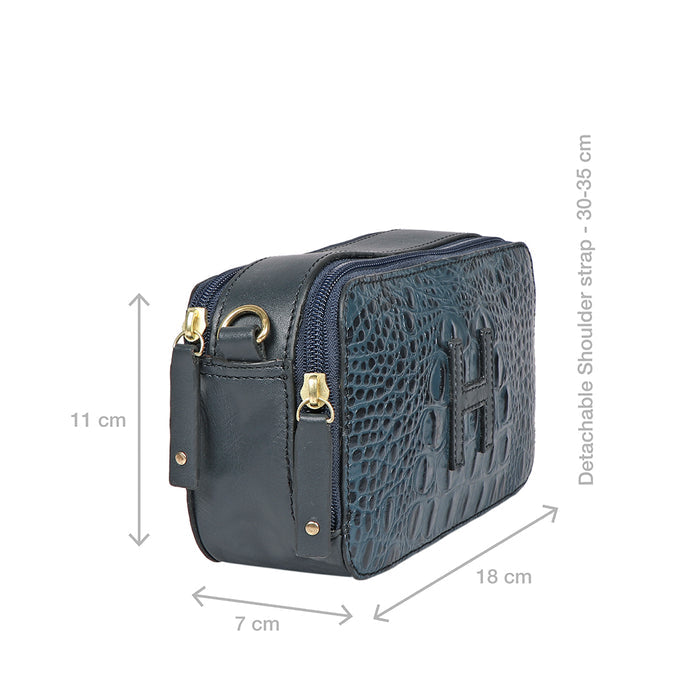 Panama 01 Blue Leather Crossbody