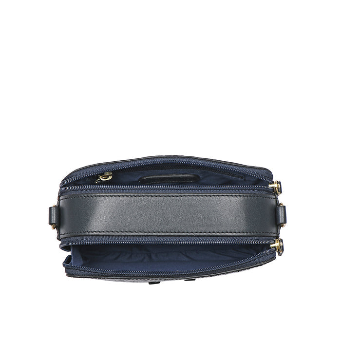 Panama 01 Blue Leather Crossbody