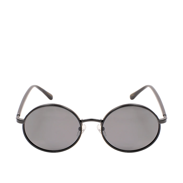 Paris Women's Black Round Sunglasses