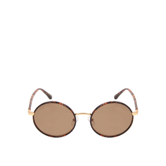 Paris Women's Brown Round Sunglasses