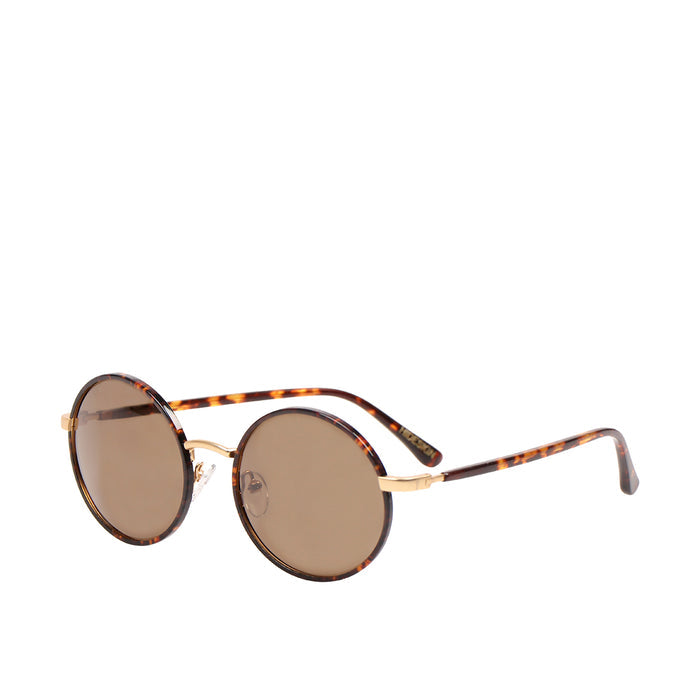 Paris Women's Brown Round Sunglasses
