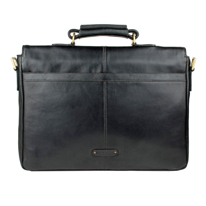 Parker 01 Black Leather  Briefcase