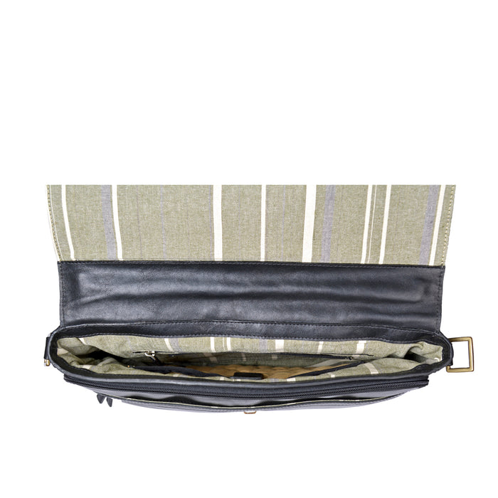 Parker 01 Black Leather  Briefcase