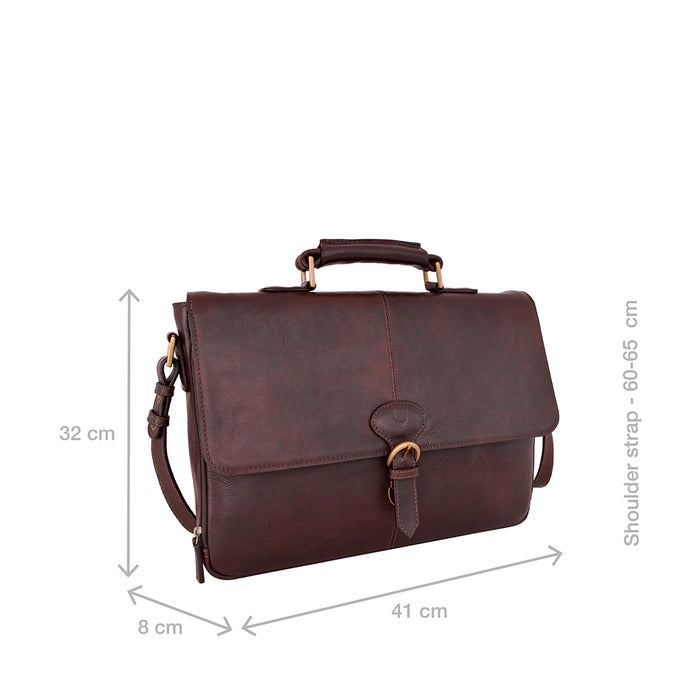 Parker 01 Brown Leather  Briefcase