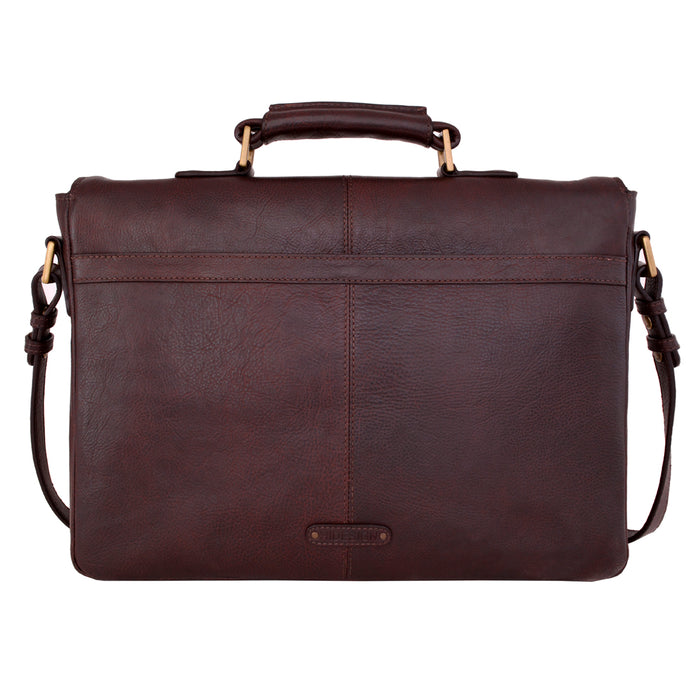 Parker 01 Brown Leather  Briefcase