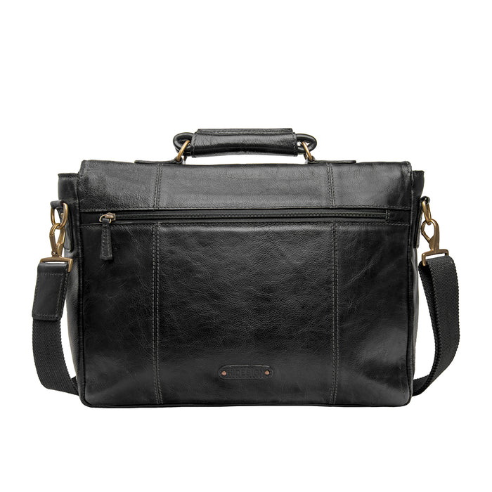 Parker 02 Black Leather  Briefcase