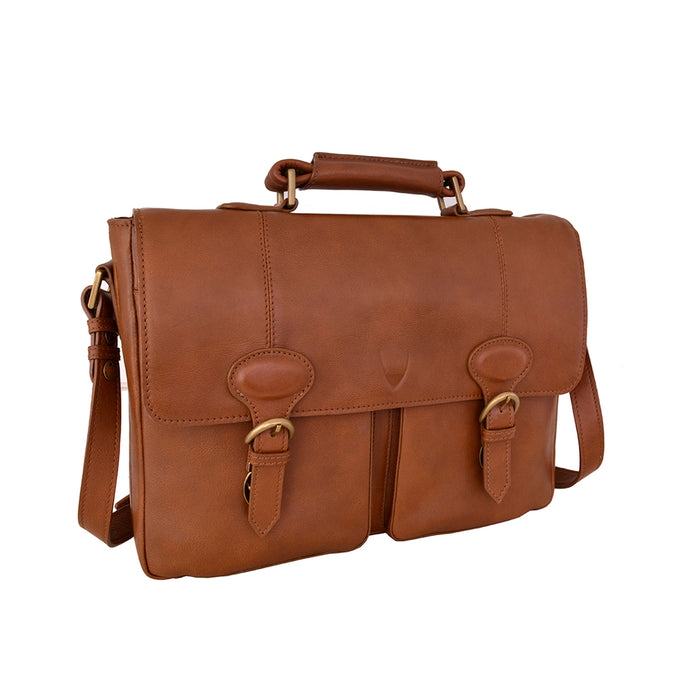 Parker 02 Tan Leather  Briefcase
