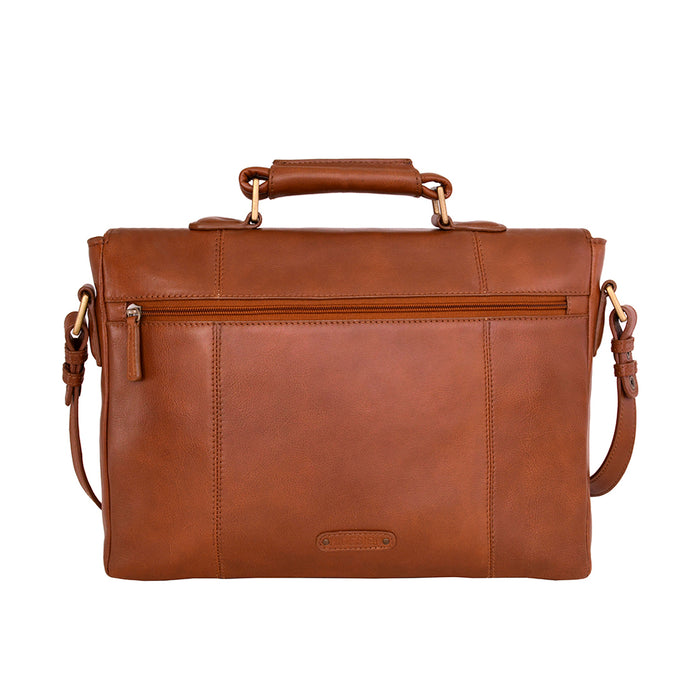 Parker 02 Tan Leather  Briefcase