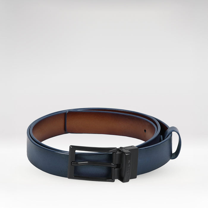 Paros Oslo Men's Blue Reversible Leather Belt
