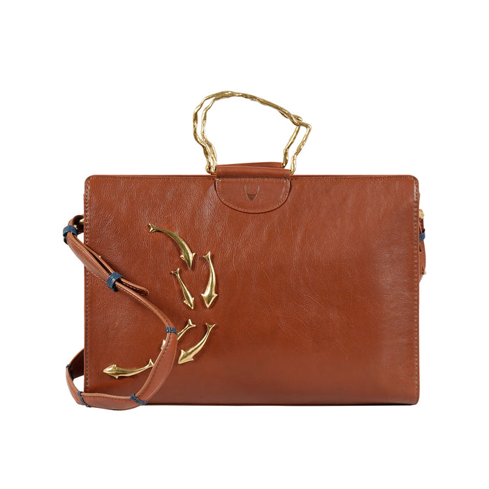 Parrot 02 Tan Leather Briefcase