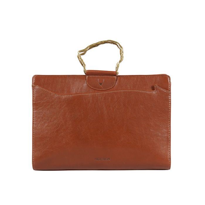 Parrot 02 Tan Leather Briefcase