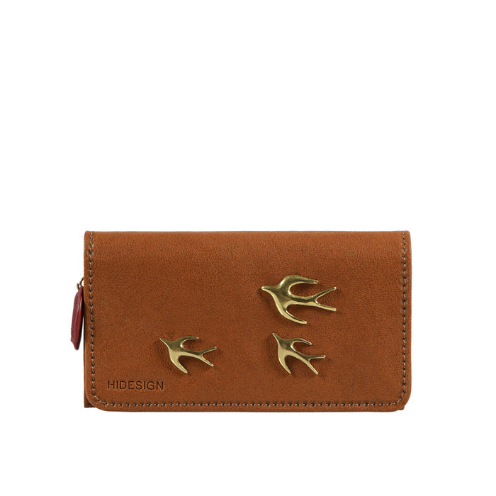 Parrot W1 Tan Leather Bi-Fold Wallet