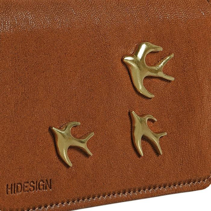Parrot W1 Tan Leather Bi-Fold Wallet