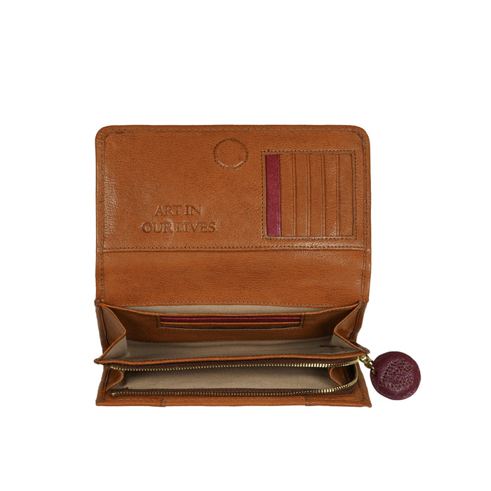 Parrot W1 Tan Leather Bi-Fold Wallet