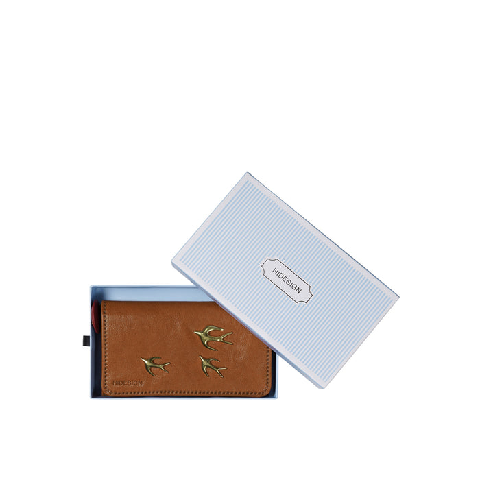 Parrot W1 Tan Leather Bi-Fold Wallet