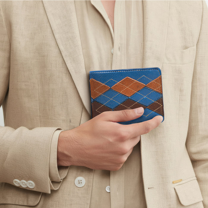 Patagonia W1 Blue Leather Bi-Fold Wallet