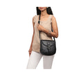 Paula 01 Black Leather Crossbody