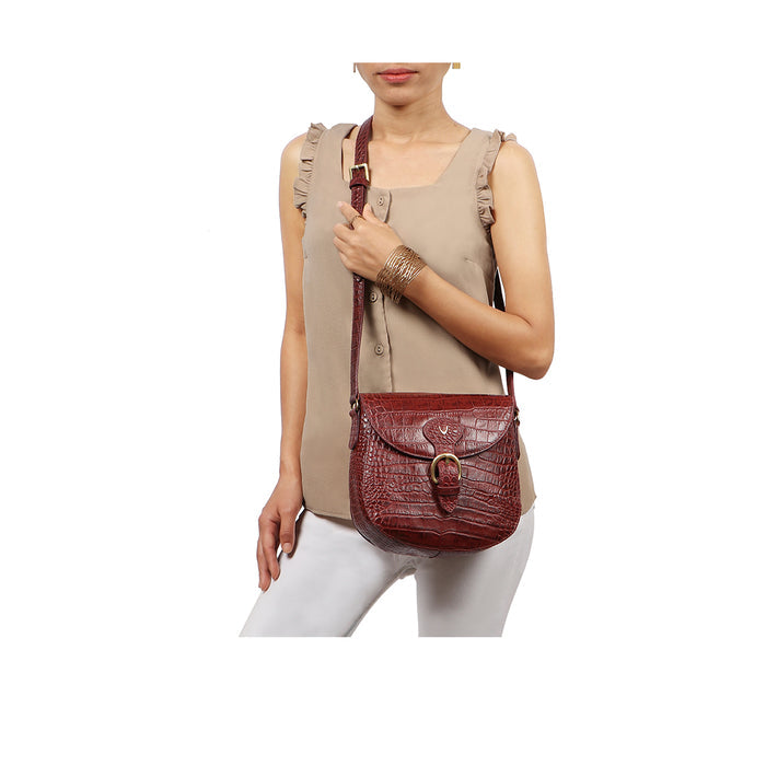 Paula 01 Red Leather Crossbody