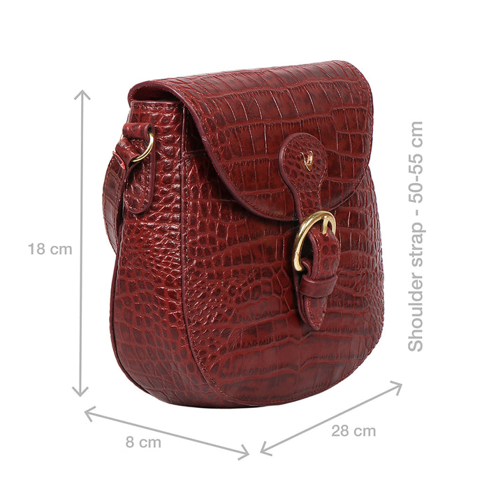 Paula 01 Red Leather Crossbody