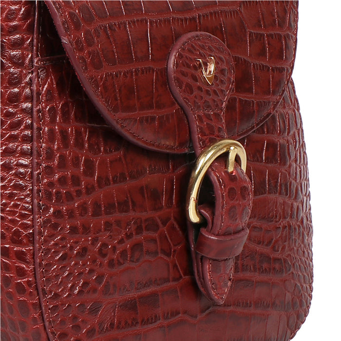Paula 01 Red Leather Crossbody