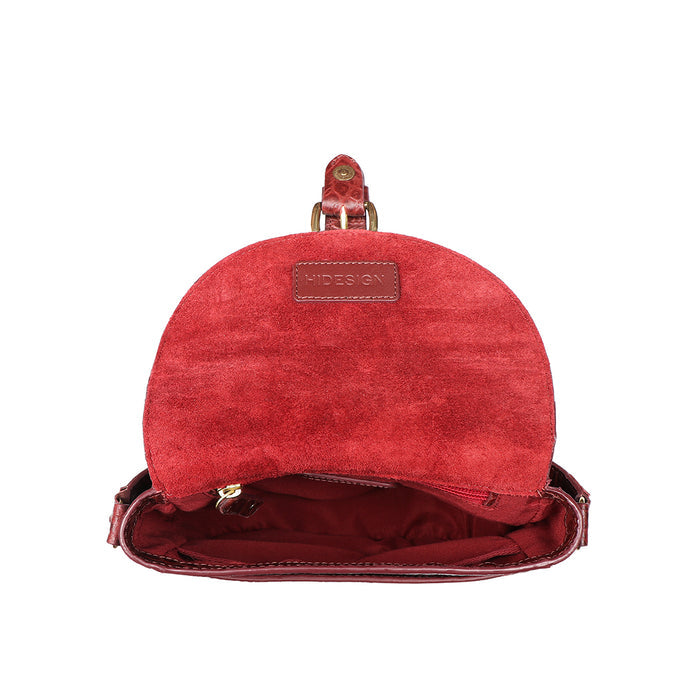 Paula 01 Red Leather Crossbody
