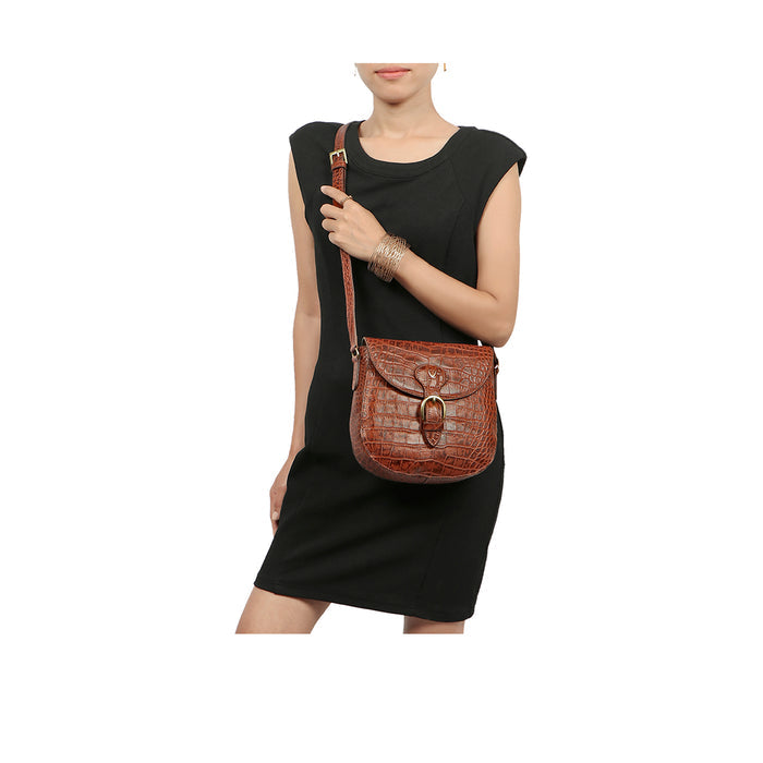 Paula 01 Tan Leather Crossbody