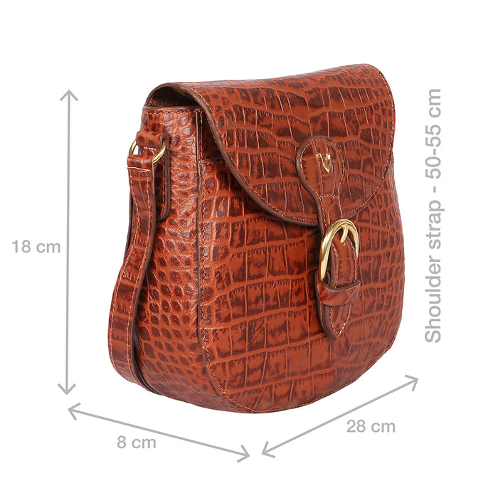 Paula 01 Tan Leather Crossbody