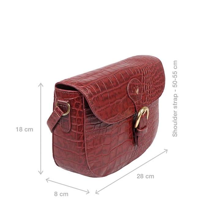 Paula 02 Red Leather Crossbody