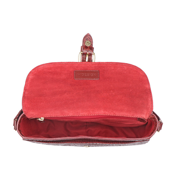 Paula 02 Red Leather Crossbody