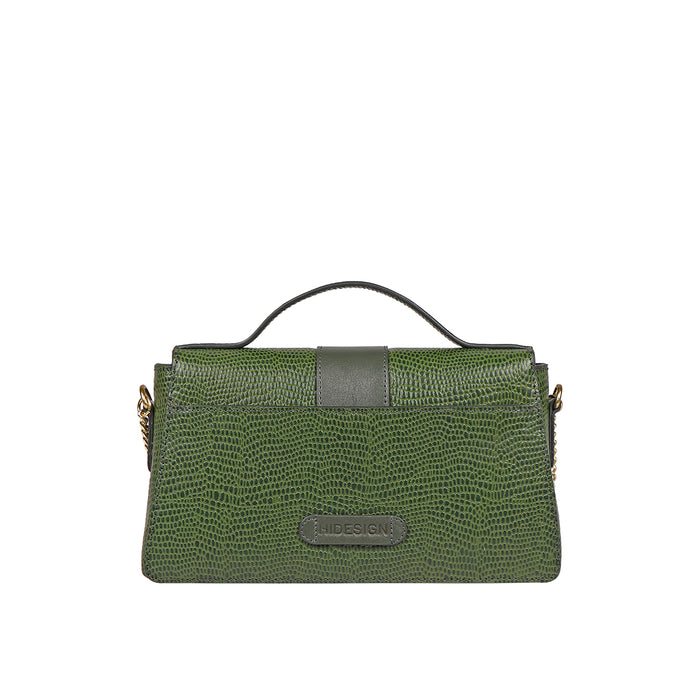 Peggy 02 Green Leather Sling Bag