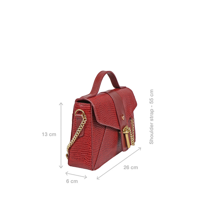 Peggy 02 Red Leather Sling Bag