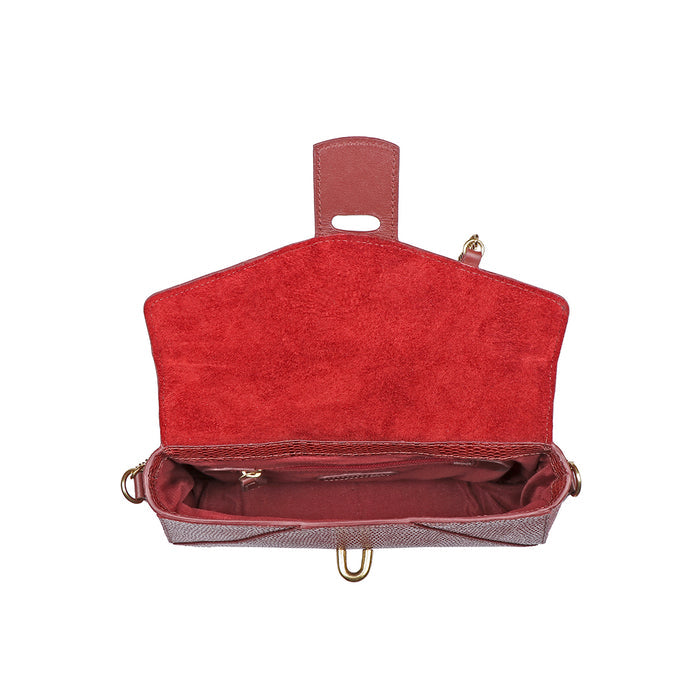 Peggy 02 Red Leather Sling Bag