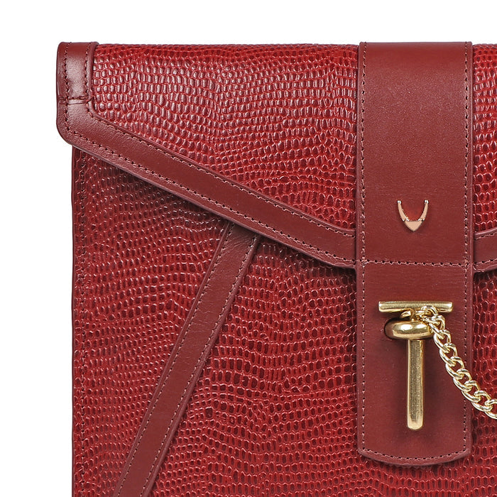 Peggy 04 Red Leather Clutch